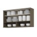 Armário Aéreo Cozinha 120 Cm Connect 1 Porta Ripado Duna/Cristal - Henn