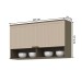 Armário Aéreo Cozinha 120 Cm Connect 1 Porta Ripado Duna/Cristal - Henn