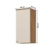 Armário Aéreo Cozinha 40 Cm Requinte 1 Porta 2 Prateleiras Nature/Areia Hp - Henn