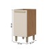 Balcão de Cozinha 40 Cm Requinte 1 Porta Nature/Areia Hp - Henn
