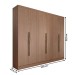 Guarda-Roupa Casal Dinamarca 6 Portas 2 Gavetas Jequitibá - Panorama Móveis