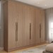 Guarda-Roupa Casal Dinamarca 6 Portas 2 Gavetas Jequitibá - Panorama Móveis