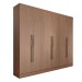 Guarda-Roupa Casal Dinamarca 6 Portas 2 Gavetas Jequitibá - Panorama Móveis