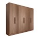 Guarda-Roupa Casal Hungria 6 Portas 3 Gavetas Nature - Panorama Móveis