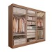 Guarda-Roupa Casal Hungria 6 Portas 3 Gavetas Nature/Off White - Panorama Móveis