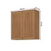 Armário Aéreo Cozinha 80 Cm Requinte 2 Portas Ripado Nature - Henn