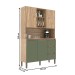 Armário de Cozinha 4 Portas 3 Gavetas Carvalho Oak/Arbo - Decibal
