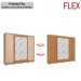 Guarda-Roupa Casal 4 Portas 4 Gavetas com Espelho Flex Canela/Macadamia - Kappesberg