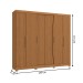 Guarda-Roupa Casal 6 Portas 3 Gavetas 6 Prateleiras Canela - Kappesberg