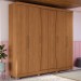 Guarda-Roupa Casal 6 Portas 3 Gavetas 6 Prateleiras Canela - Kappesberg