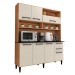 Cozinha Compacta Vitória 7 Portas 2 Gavetas Freijó/Off White - Panorama Móveis