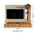 Painel para TV Até 60 Polegadas Maragogi 2 Portas Carvalho/Off White - Linea Brasil
