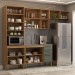 Cozinha Completa Itália 10 Portas 3 Gavetas com Vidro Reflecta Freijó/Verde - Panorama Móveis