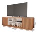 Rack para TV Até 75 Polegadas Simetria 2 Portas Ripadas Freijo/Off White - Caemmun