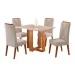 Mesa de Jantar 4 Lugares Nicarágua Mel/Blonde/Marfim - Panorama Móveis