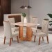 Mesa de Jantar 4 Lugares Nicarágua Mel/Blonde/Marfim - Panorama Móveis