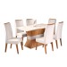 Mesa de Jantar 6 Lugares Pantheon Mel/Blonde/Marfim - Panorama Móveis