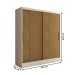 Guarda-Roupa Solteiro Swift 2 Portas 2 Gavetas Branco/Cinamomo - Panorama Móveis