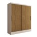 Guarda-Roupa Solteiro Swift 2 Portas 2 Gavetas Branco/Cinamomo - Panorama Móveis