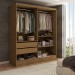 Guarda-Roupa Solteiro Swift 2 Portas 2 Gavetas Cinamomo - Panorama Móveis