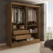 Guarda-Roupa Solteiro Swift 2 Portas 2 Gavetas Cinamomo - Panorama Móveis