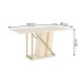 Mesa de Madeira Andy Canto Reto Off White - Henn