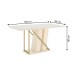 Mesa de Madeira Andy com Vidro Canto Reto Off White - Henn