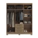 Guarda-Roupa Casal 6 Portas 3 Gavetas Wood - Decibal
