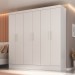 Guarda-Roupa Casal San Juan 6 Portas 3 Gavetas Branco - Panorama Móveis