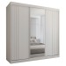 Guarda-Roupa Casal Lorient 3 Portas 4 Gavetas com Espelho 100% Mdf Branco - Panorama Móveis