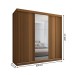 Guarda-Roupa Casal Lorient 3 Portas 4 Gavetas com Espelho 100% Mdf Cinamomo - Panorama Móveis