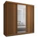 Guarda-Roupa Casal Lorient 3 Portas 4 Gavetas com Espelho 100% Mdf Cinamomo - Panorama Móveis