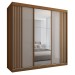 Guarda-Roupa Casal Lorient 3 Portas 4 Gavetas com Espelho 100% Mdf Cinamomo/Off White - Panorama Móveis