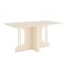Mesa de Madeira Mavi Canto Reto Off White Sc105 - Henn