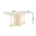 Mesa de Madeira Mavi Canto Reto Off White Sc105 - Henn