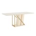 Mesa de Madeira Andy com Vidro Off White Sc101  - Henn