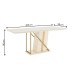 Mesa de Madeira Andy com Vidro Off White Sc101  - Henn