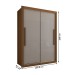 Guarda-Roupa Solteiro Cardiff 2 Portas 2 Gavetas Cinamomo/Off White - Panorama Móveis