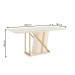 Mesa de Madeira Andy com Vidro Off White - Henn