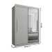 Guarda-Roupa Solteiro Cardiff 2 Portas 2 Gavetas com Espelho Branco - Panorama Móveis