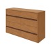 Cômoda Leder 8 Gavetas Amêndoa Clean - Móveis Lopas