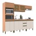 Cozinha Completa Cecilia 10 Portas 3 Gavetas com Vidro Freijó/Off White -  Jcarvalho