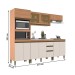 Cozinha Completa Cecilia 10 Portas 3 Gavetas com Vidro Freijó/Off White -  Jcarvalho