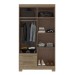 Guarda-Roupa Solteiro 4 Portas 2 Gavetas Wood - Decibal