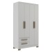 Guarda-Roupa Solteiro 4 Portas 2 Gavetas Branco - Decibal