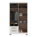 Guarda-Roupa Solteiro 4 Portas 2 Gavetas Branco - Decibal