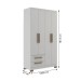Guarda-Roupa Solteiro 4 Portas 2 Gavetas Branco - Decibal