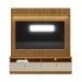 Estante para TV Até 75 Polegadas Ouro Preto 2 Gavetas com Led 180 Cm Nature/Off White - Linea Brasil