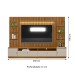 Estante para TV Até 75 Polegadas Ouro Preto 2 Portas com Led 268 Cm Nature/Off White - Linea Brasil