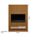 Painel para TV Até 75 Polegadas 1 Porta 180 Cm Nature Ripado/Off White - Linea Brasil